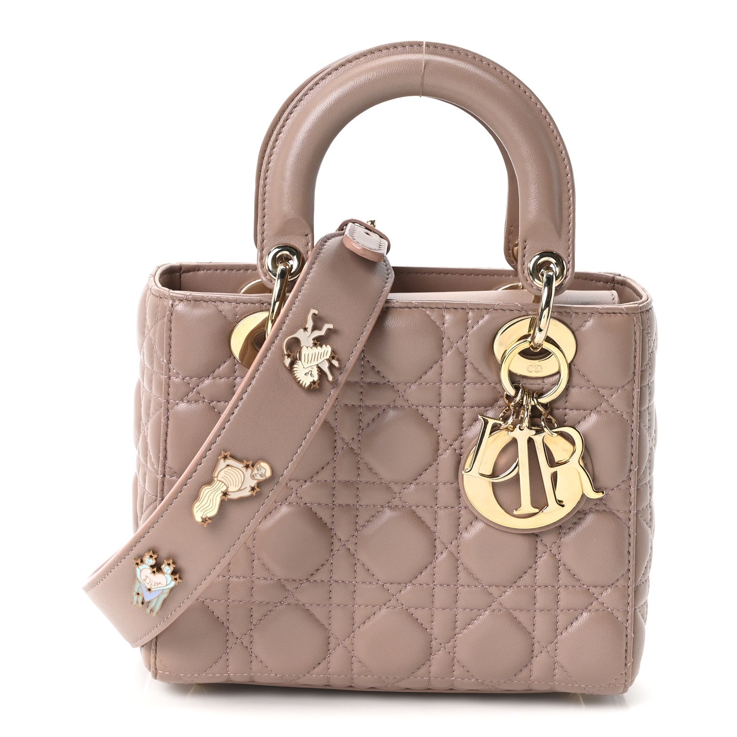 Christian Dior Lambskin Cannage Small Lucky Badges My Lady Dior Fard 1 of 10