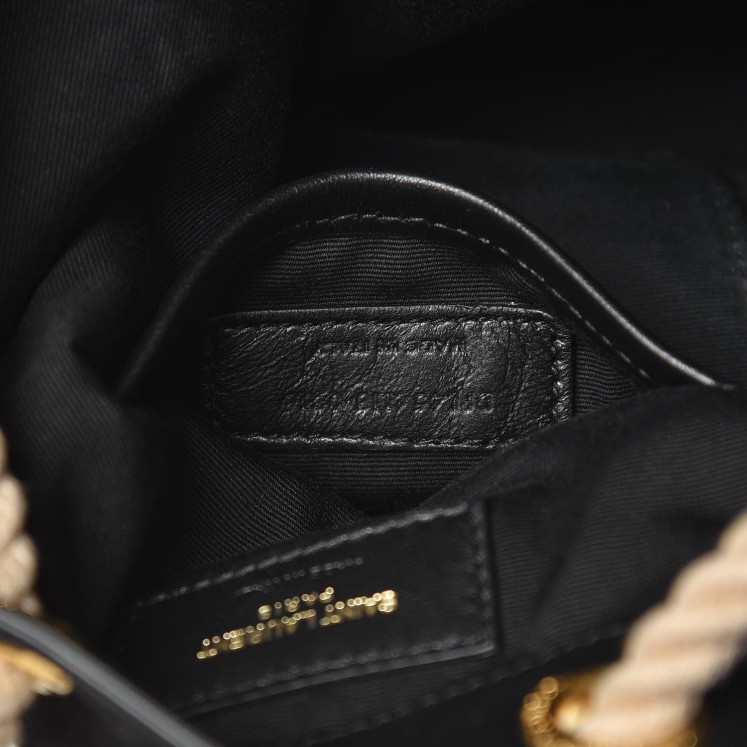Saint Laurent Suede Studded Small Seau Bucket Bag Black 8 of 8