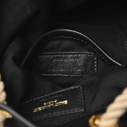 Saint Laurent Suede Studded Small Seau Bucket Bag Black 8 of 8