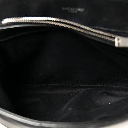 Saint Laurent Calfskin Y Quilted Monogram Medium Loulou Chain Satchel Black 5 of 11