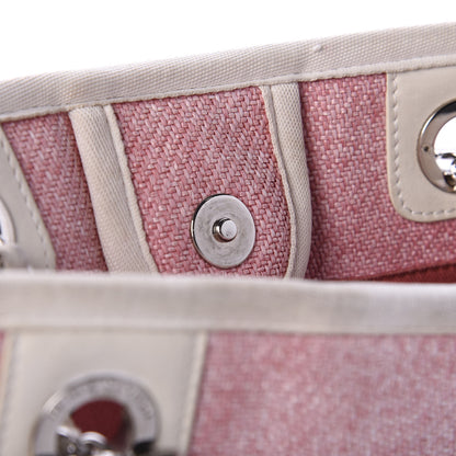 Chanel Canvas Small Deauville Tote Pink 10 of 13