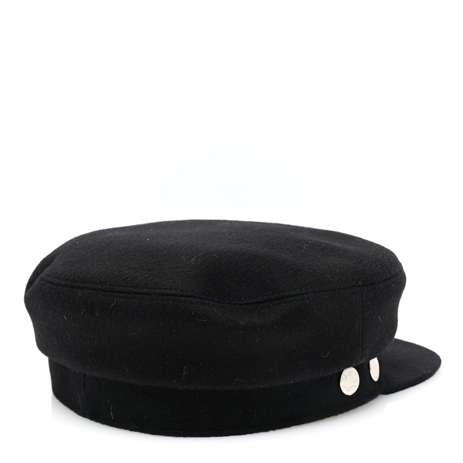 Hermes Cashmere Swift Womens Deauville Cap 57 Black 4 of 8