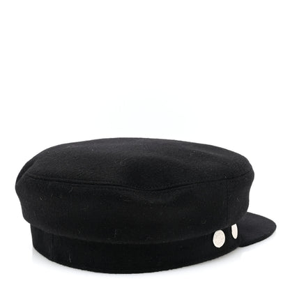 Hermes Cashmere Swift Womens Deauville Cap 57 Black 4 of 8