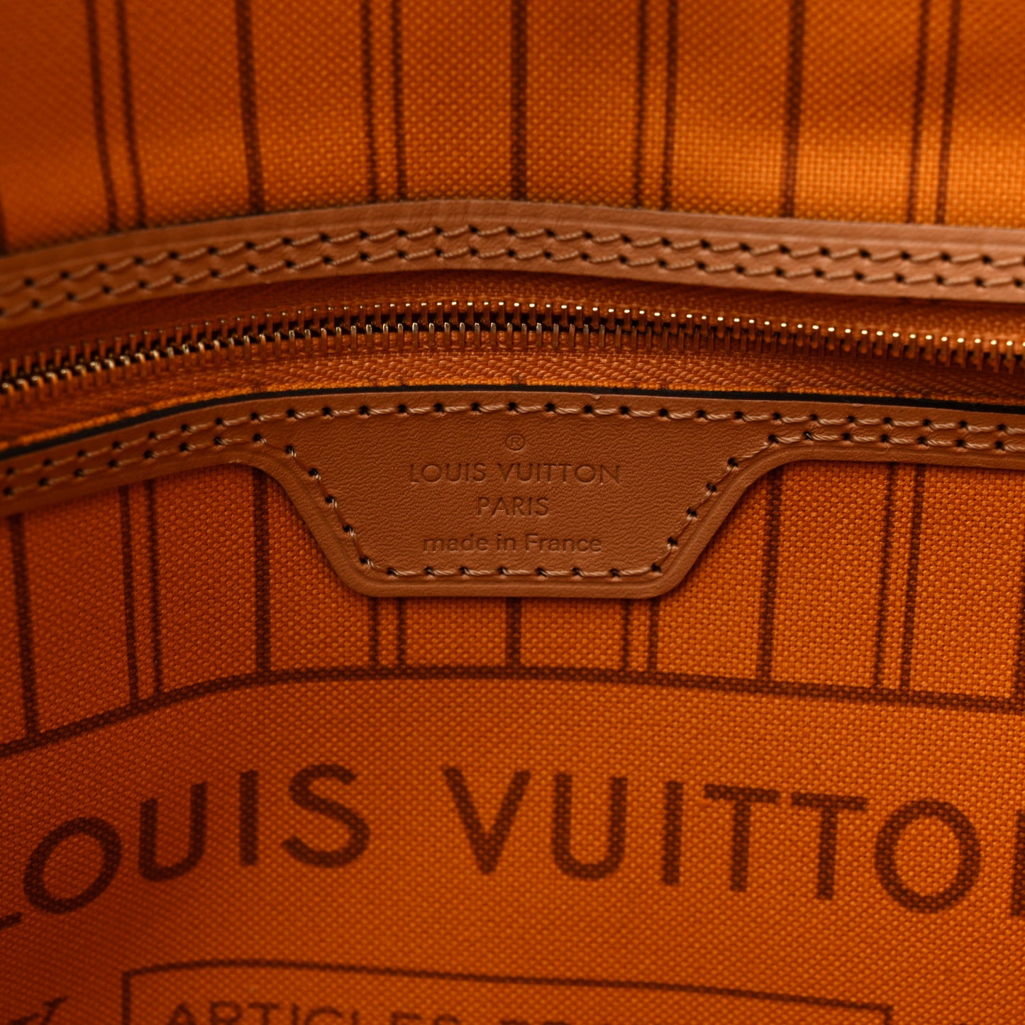 Damier Azur Braided Neverfull MM Orange