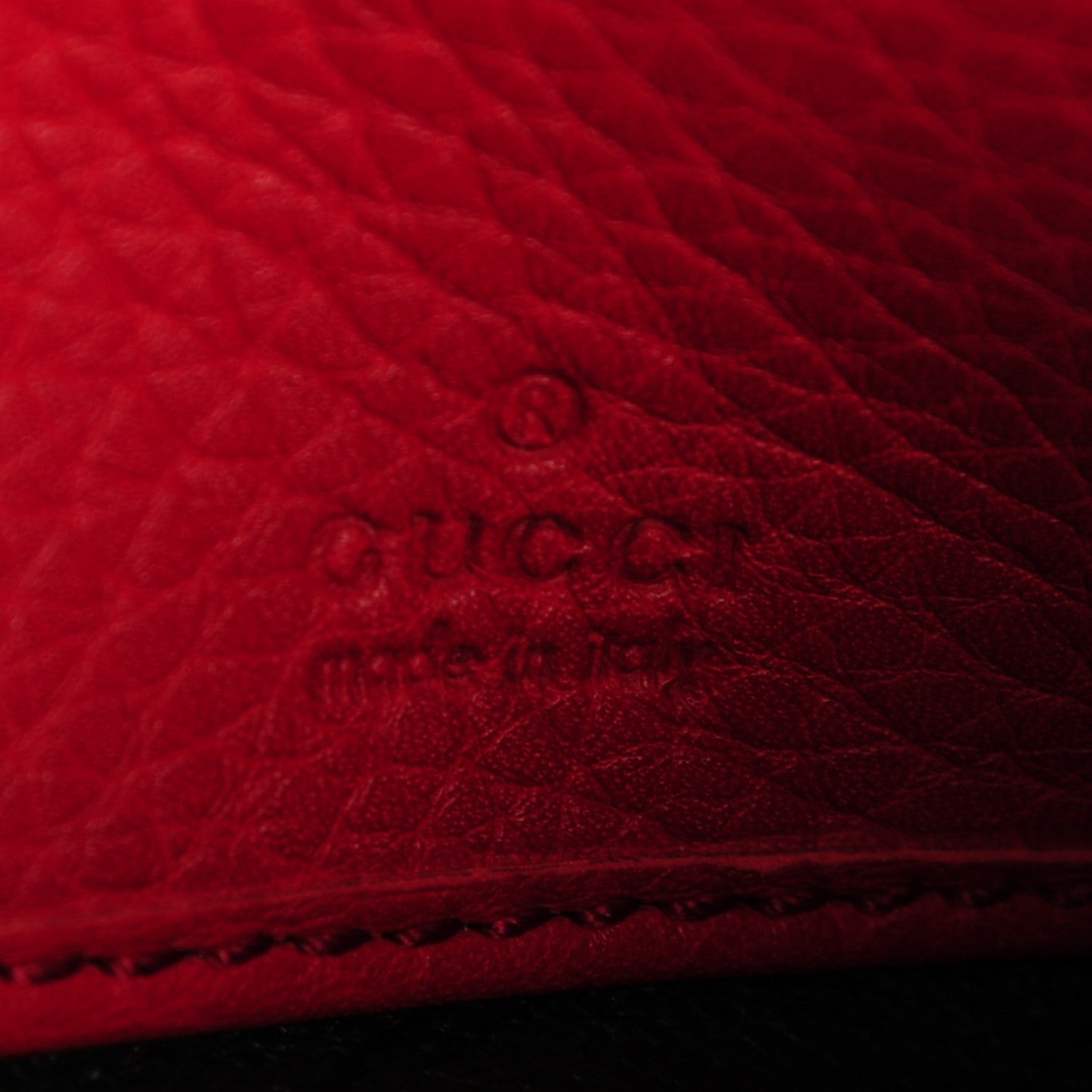 Gucci Pebbled Calfskin Soho Continental Wallet Red 7 of 10
