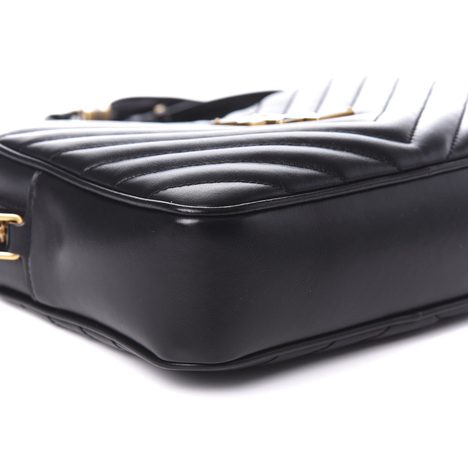 Saint Laurent Calfskin Matelasse Monogram Lou Camera Bag Black 14 of 16