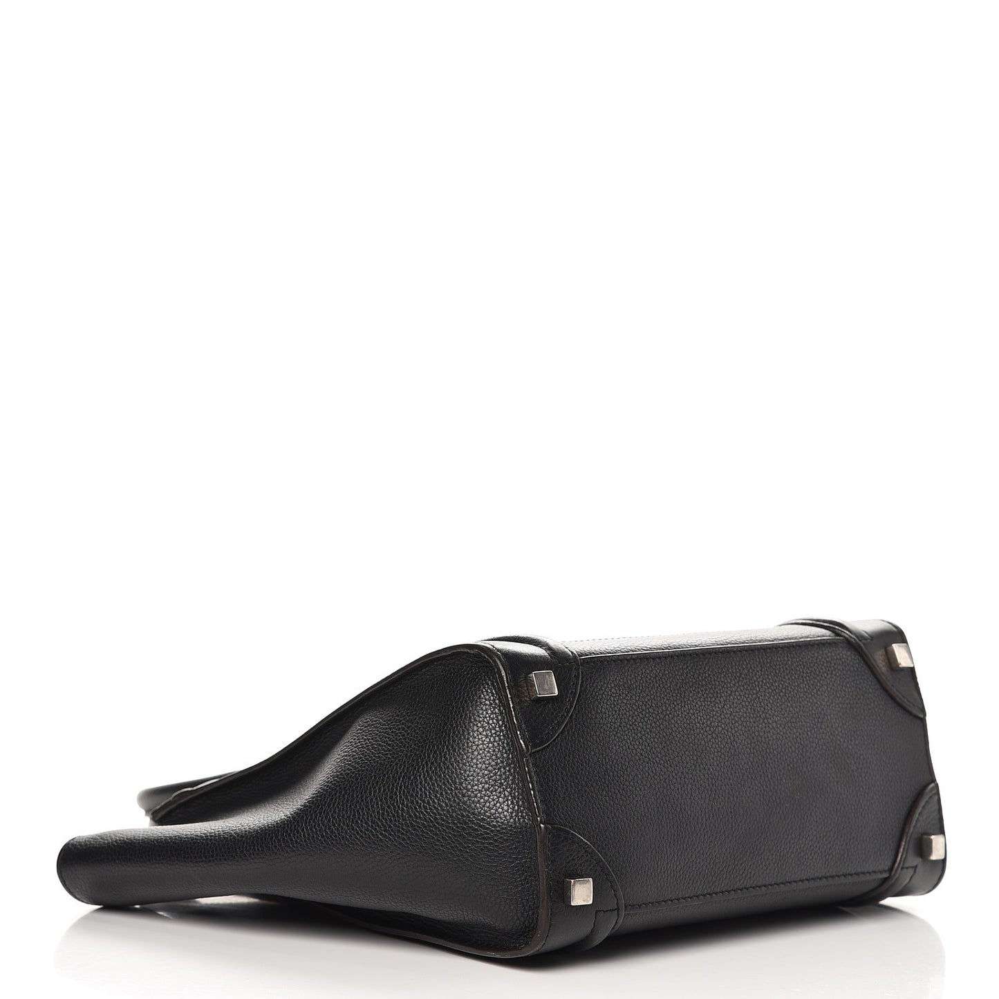Drummed Calfskin Micro Luggage Black
