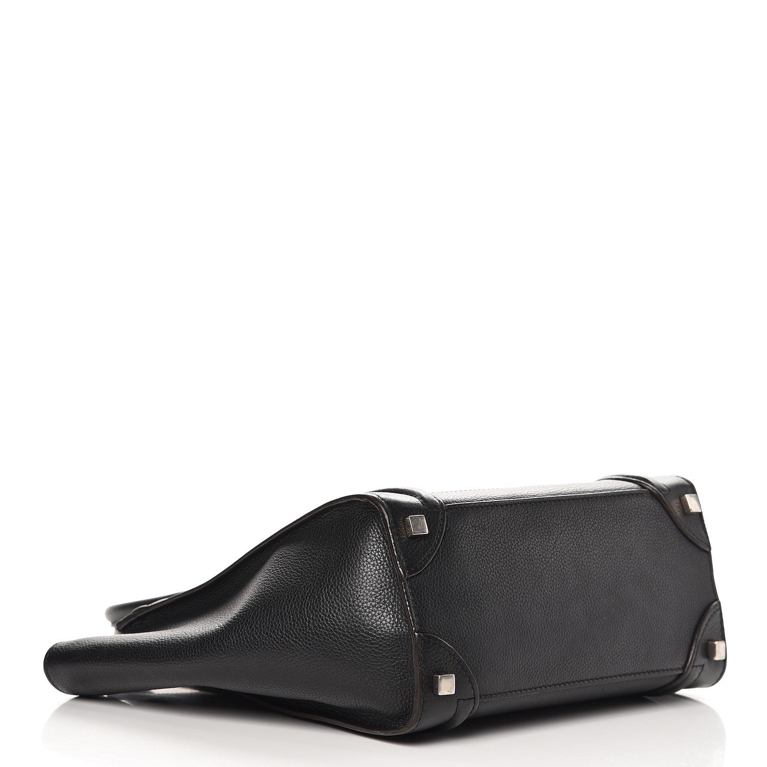 Celine Drummed Calfskin Micro Luggage Black 4 of 9