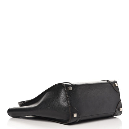 Celine Drummed Calfskin Micro Luggage Black 4 of 9