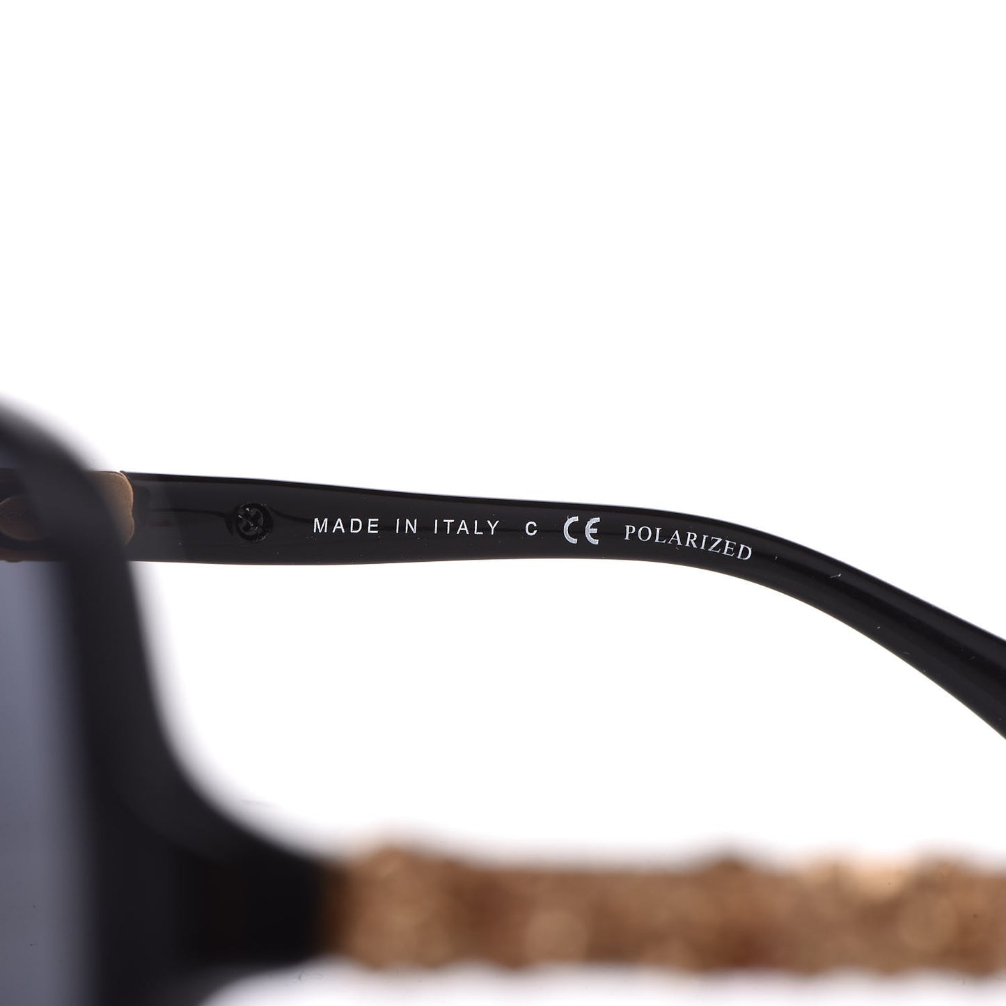 Acetate Polarized Bijou Square Sunglasses 5355 Black