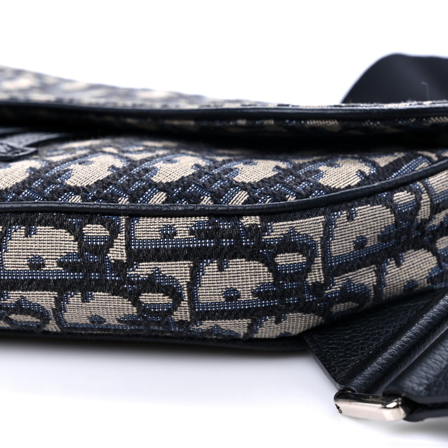 Christian Dior Oblique Mens Saddle Bag Blue 8 of 9
