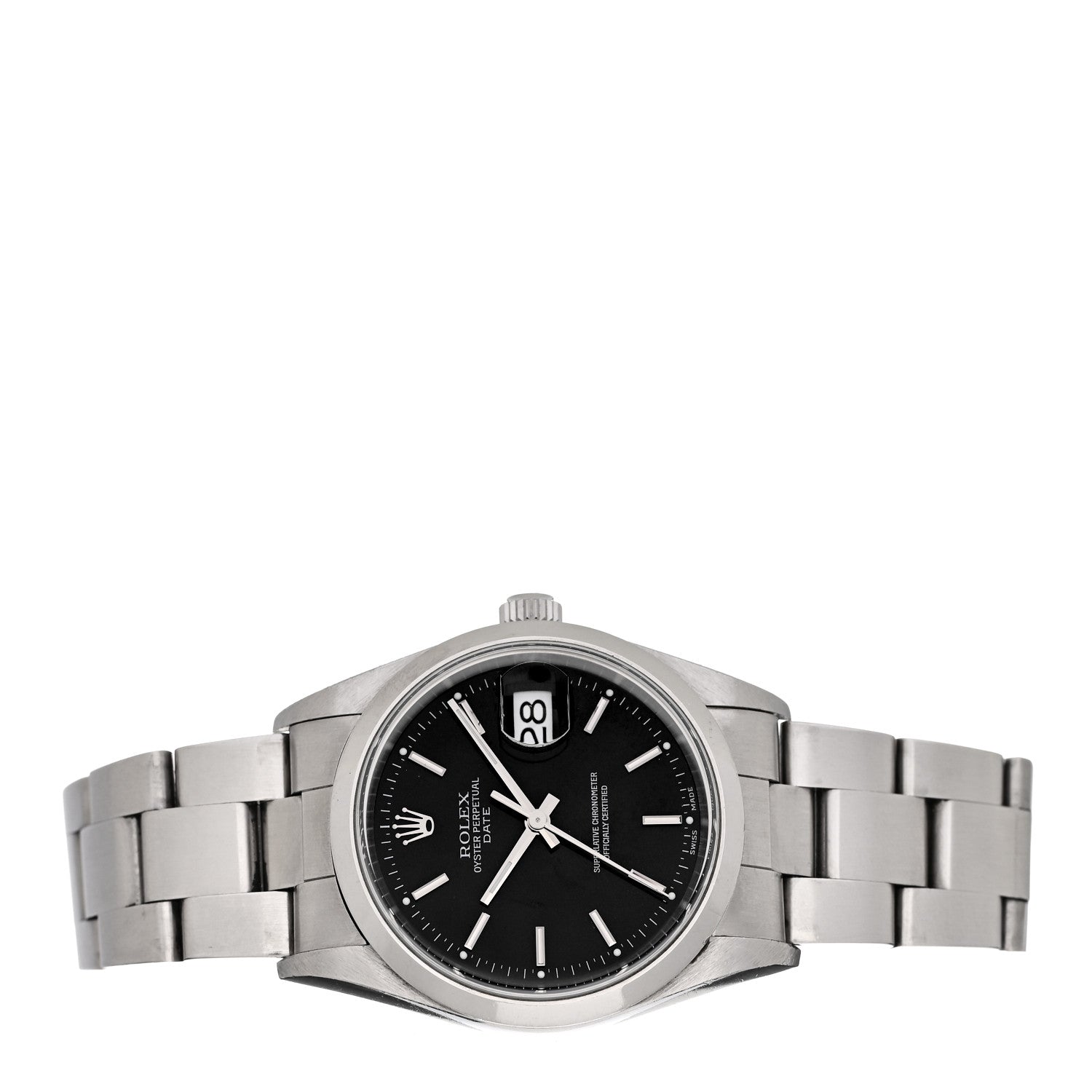 Rolex Stainless Steel 34mm Oyster Perpetual Date Watch Black 15200 2 of 4
