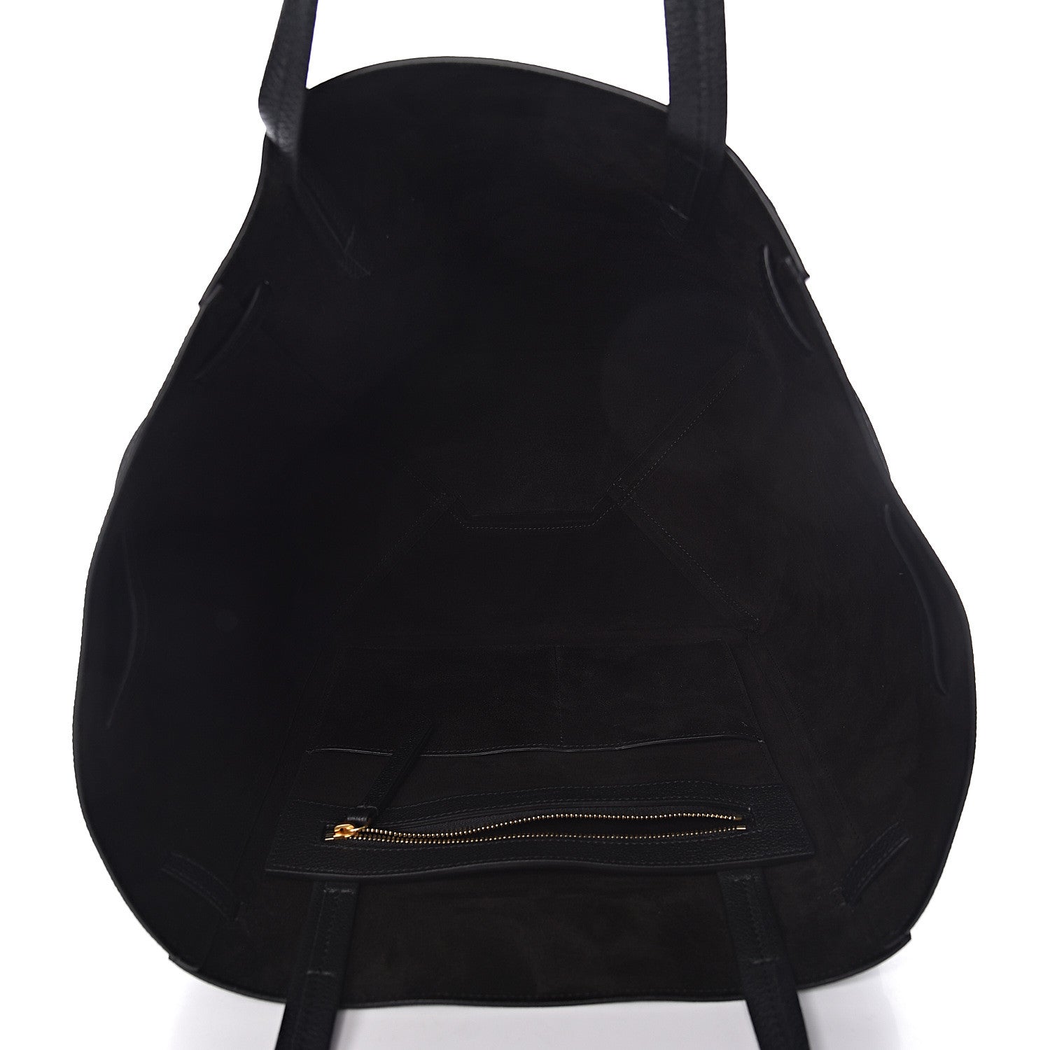 Celine Soft Grained Calfskin Small Belt Cabas Phantom Black 5 of 10