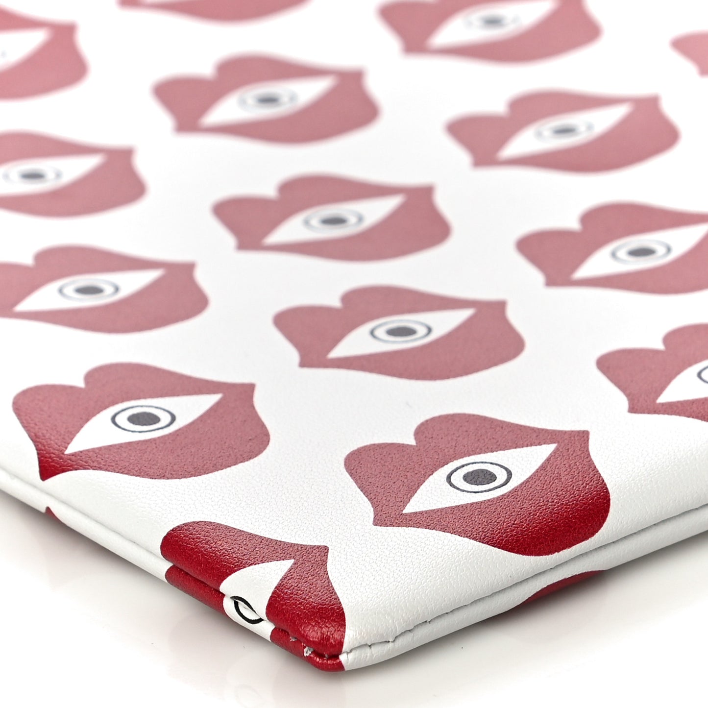 X ANNELI SANAYE HENRIKSSON Smooth Calfskin Telepathic Pouch Red White
