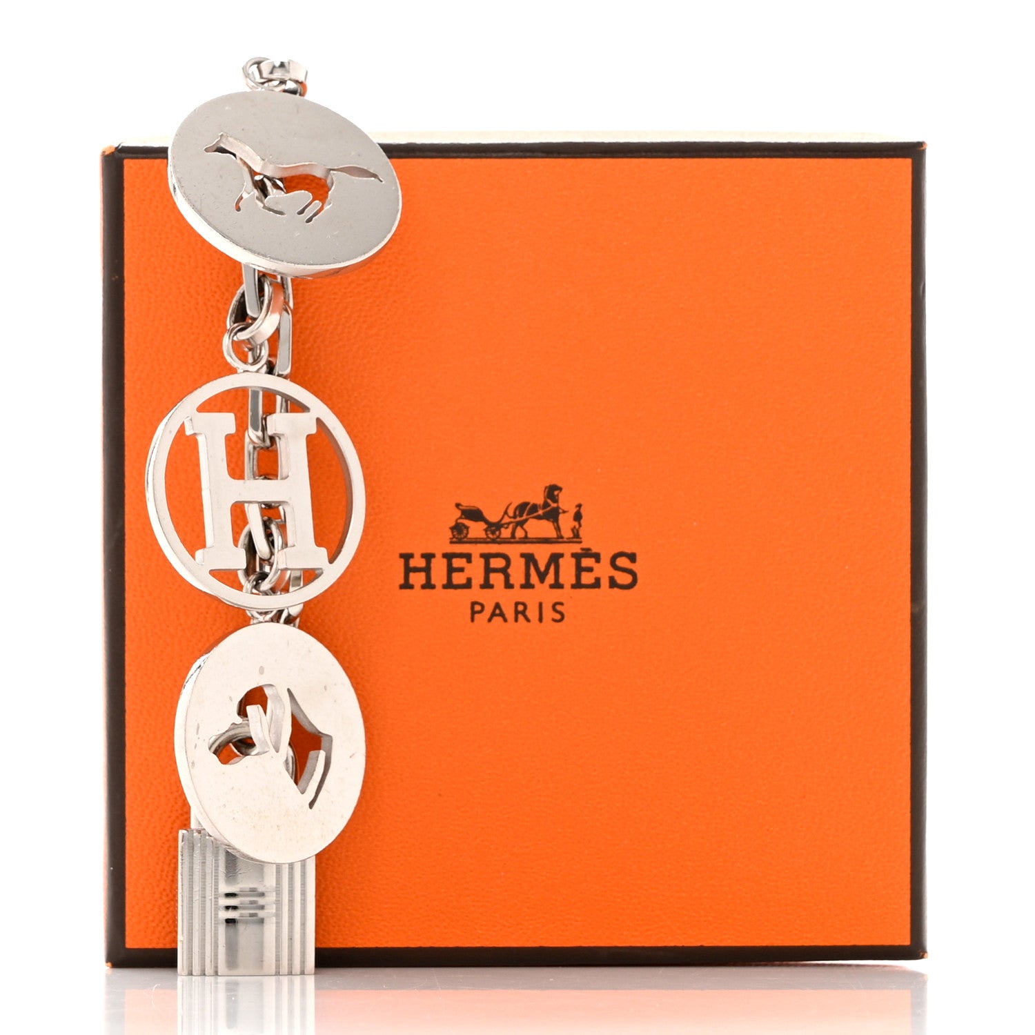 Hermes Palladium Breloque Bag Charm Silver 4 of 4