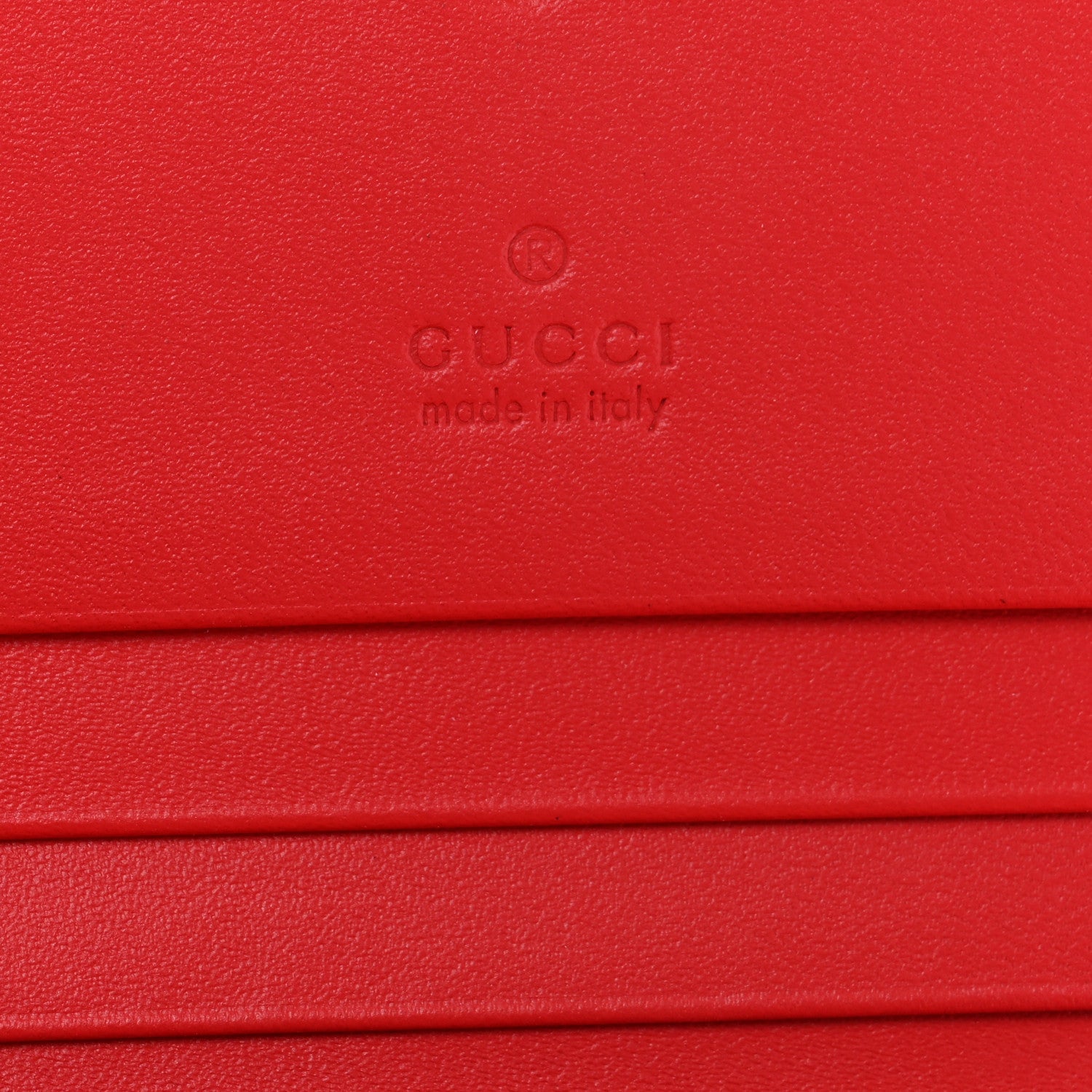 Gucci GG Supreme Monogram Moon Calfskin Love Valentines Day Card Case Beige Ebony New Geranium 6 of 8