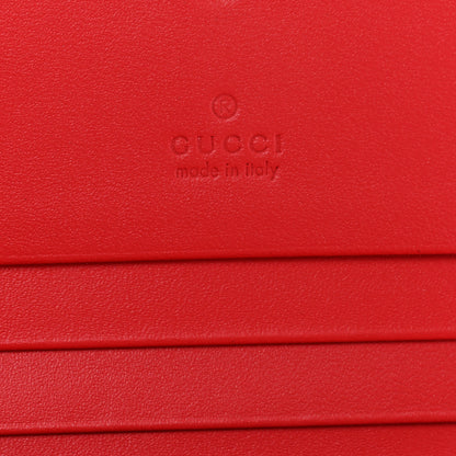 Gucci GG Supreme Monogram Moon Calfskin Love Valentines Day Card Case Beige Ebony New Geranium 6 of 8