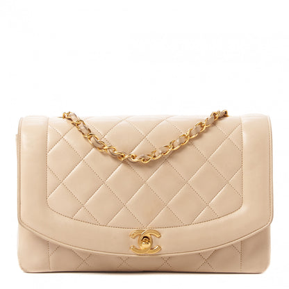 Chanel Lambskin Quilted Medium Single Flap Beige 1 of 12
