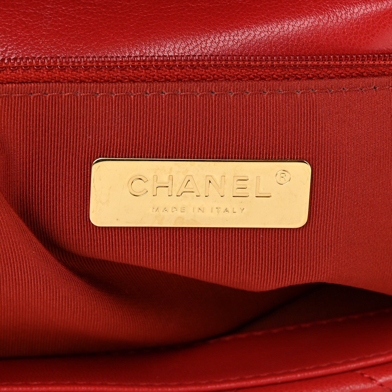 Chanel Goatskin Quilted Medium Chanel 19 Flap Red 6 of 13