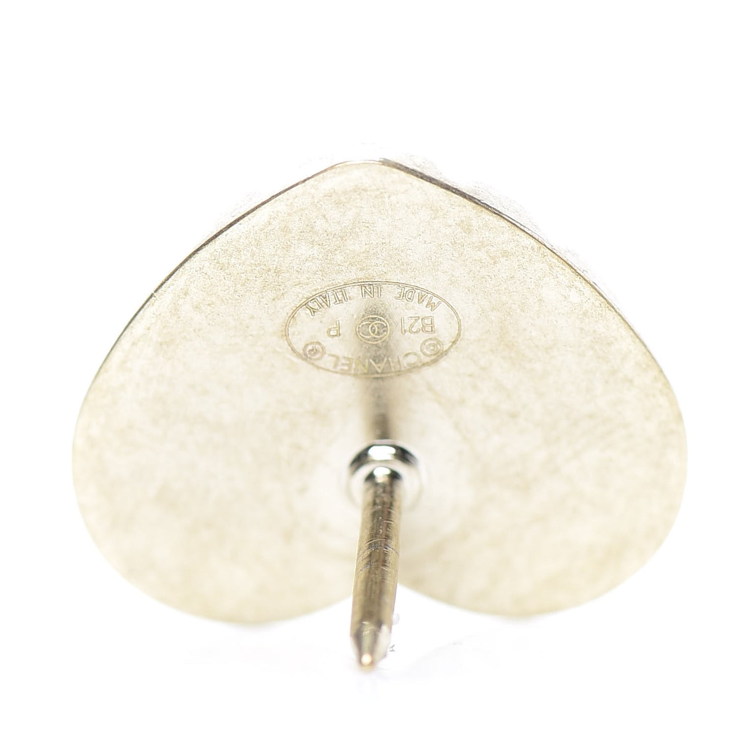 Metal Strass Crystal Quilted CC Heart Scissors Perfume Brooch Set Gold