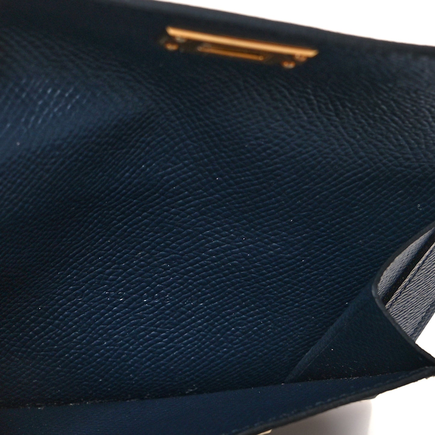 Epsom Kelly Pocket Compact Wallet Bleu Indigo