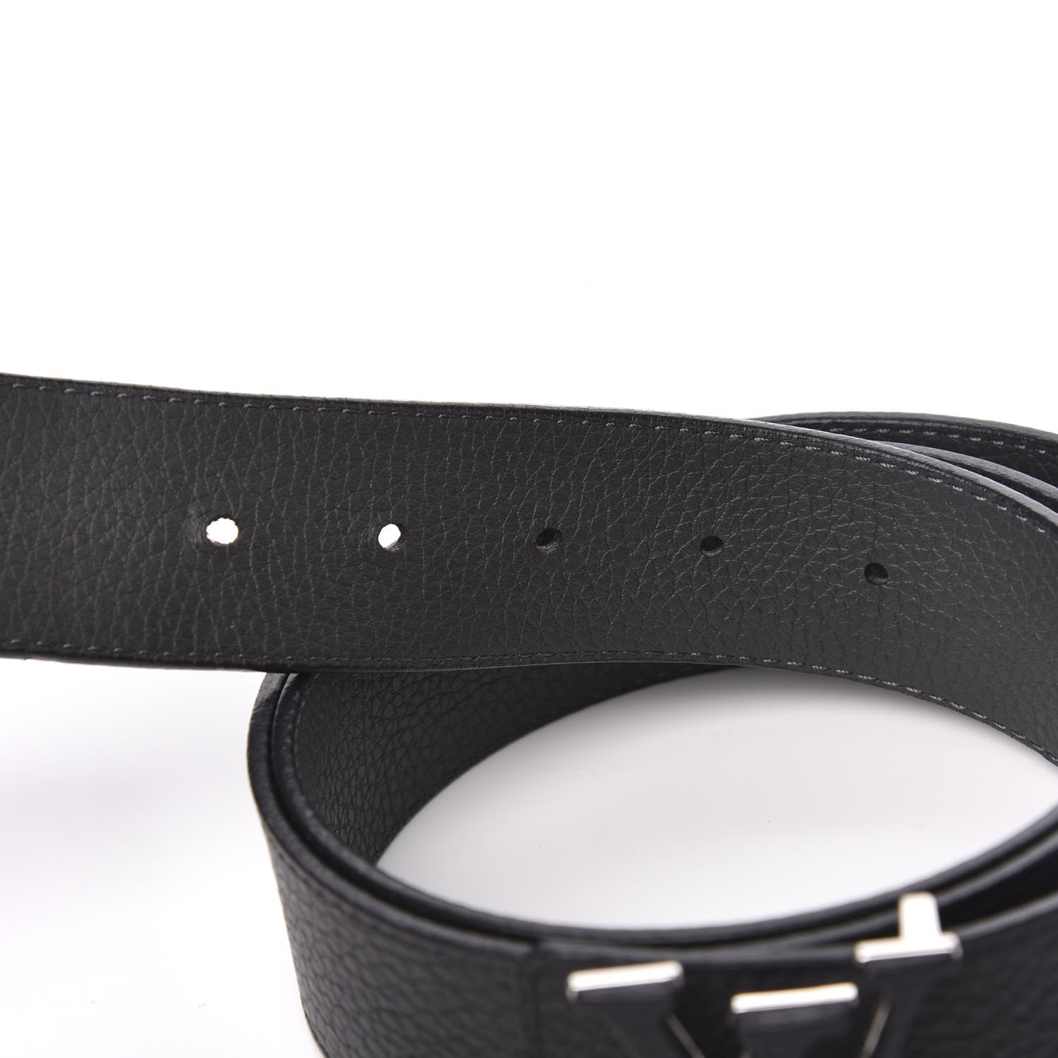 Louis Vuitton Taurillon Calfskin 40mm LV Initiales Belt 100 40 Black 4 of 6