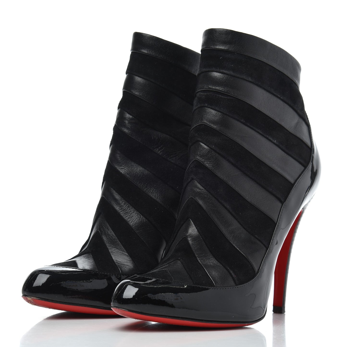 Patent Suede 85 Ankle Booties 37.5 Black