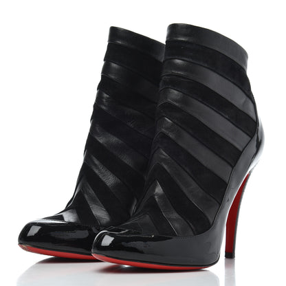 Christian Louboutin Patent Suede 85 Ankle Booties 37.5 Black 3 of 17