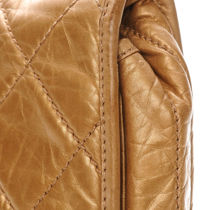 Chanel Aged Calfskin Quilted Vintage Ligne Messenger Flap Gold 10 of 10