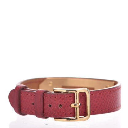 Hermes Stainless Steel Courchevel 20mm Kelly Cadena Quartz Watch Rouge 3 of 5