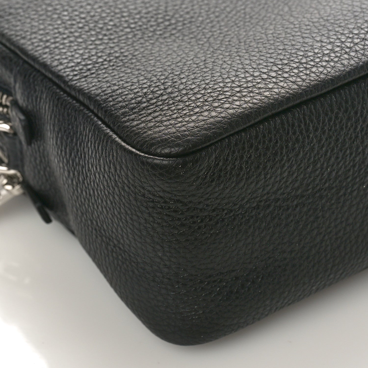 Prada Vitello Daino Soft Medium Double Zip Shoulder Bag Black 8 of 9