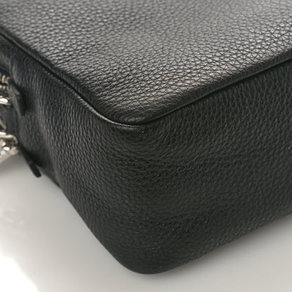 Prada Vitello Daino Soft Medium Double Zip Shoulder Bag Black 8 of 9