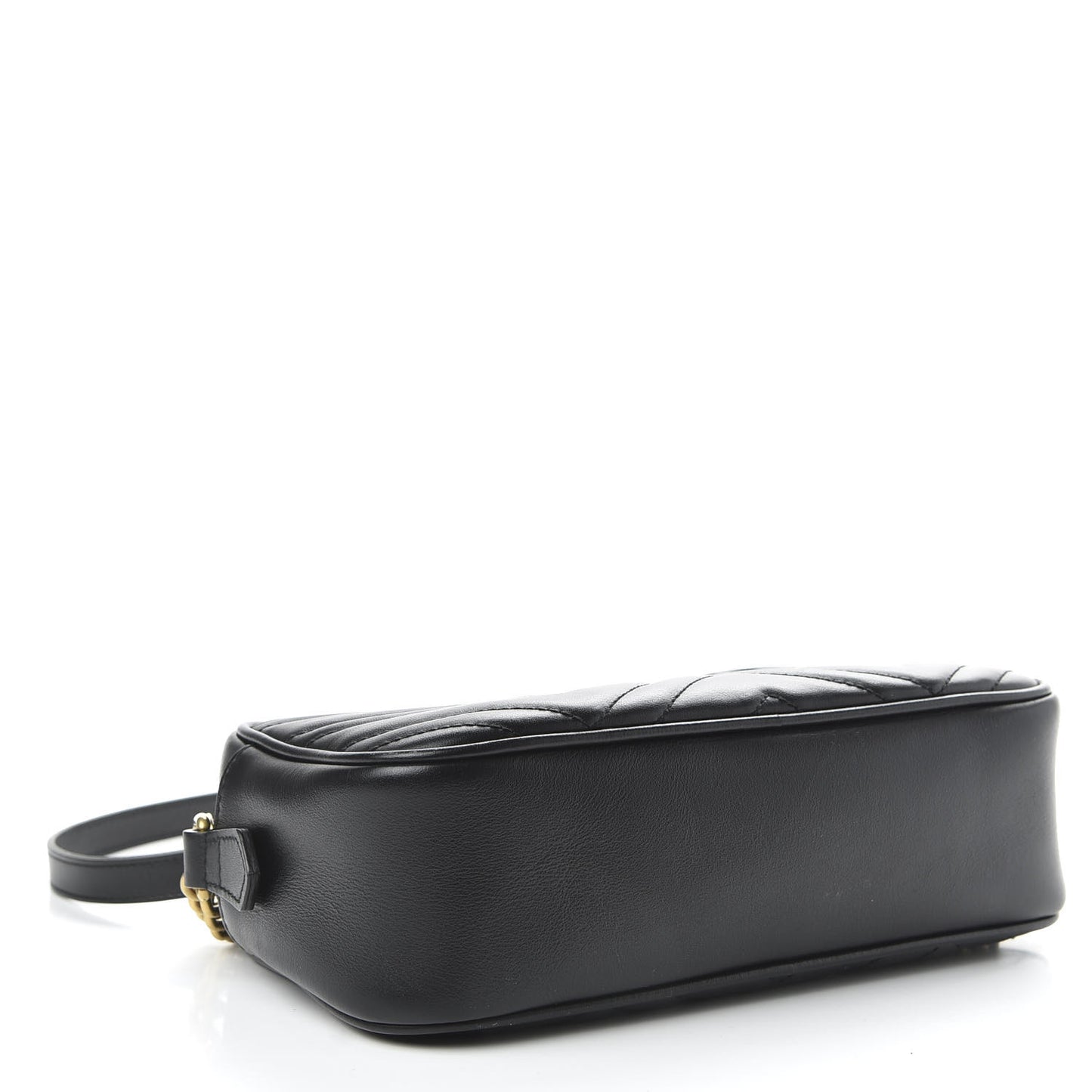 Calfskin Matelasse Small GG Marmont Chain Shoulder Bag Black