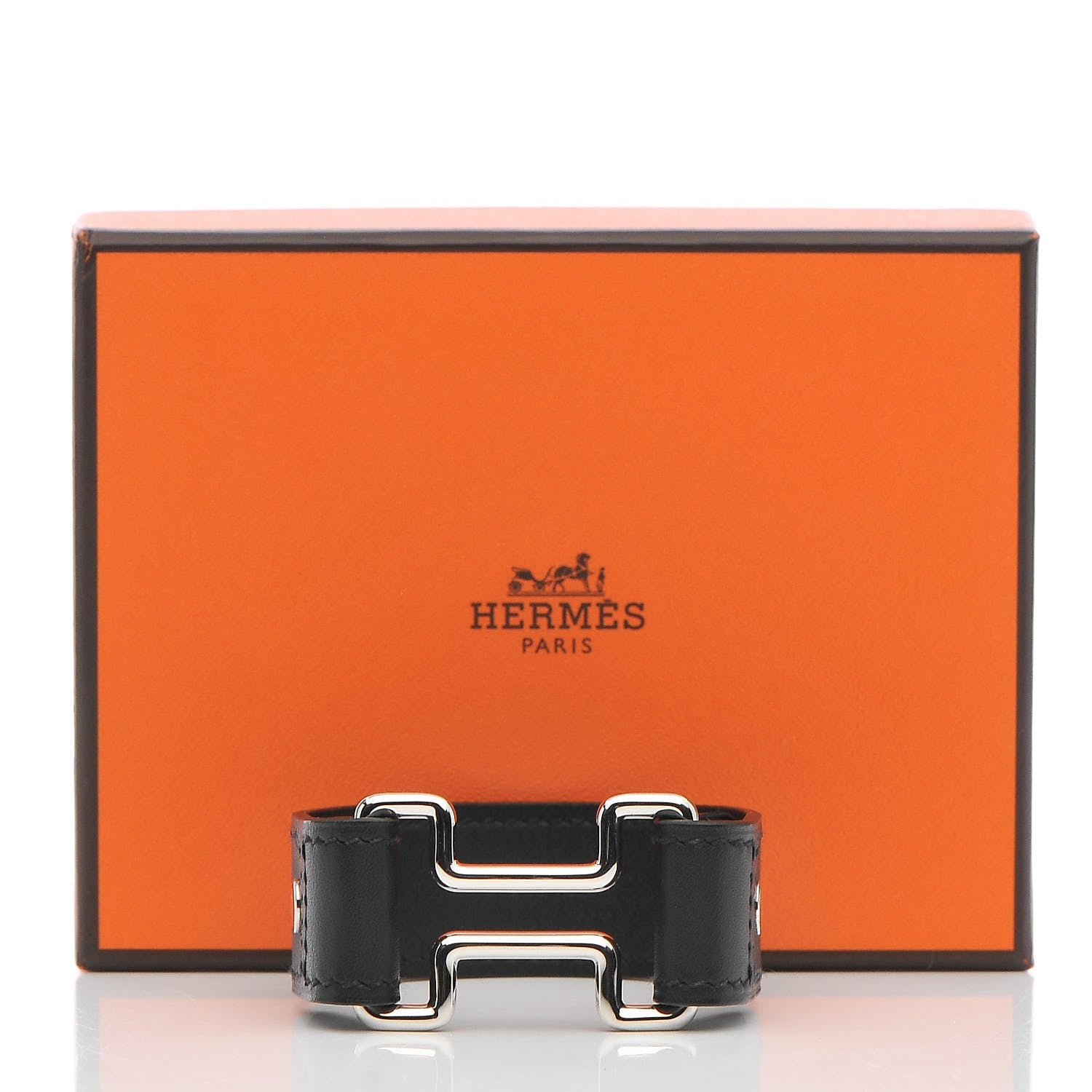 Hermes Chamonix H Wire Bracelet Black 5 of 5