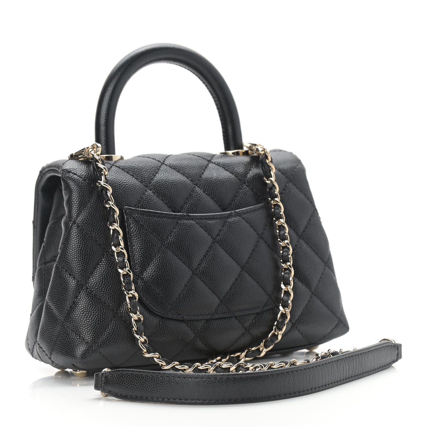 Chanel Caviar Quilted Extra Mini Coco Handle Flap Black 3 of 10