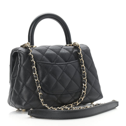 Chanel Caviar Quilted Extra Mini Coco Handle Flap Black 3 of 10