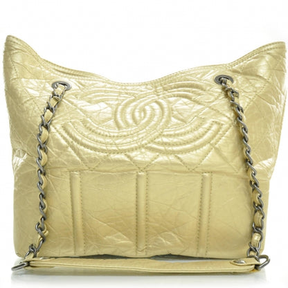 Chanel Calfskin Small Shopping in Moscow Tote Gold 1 of 12