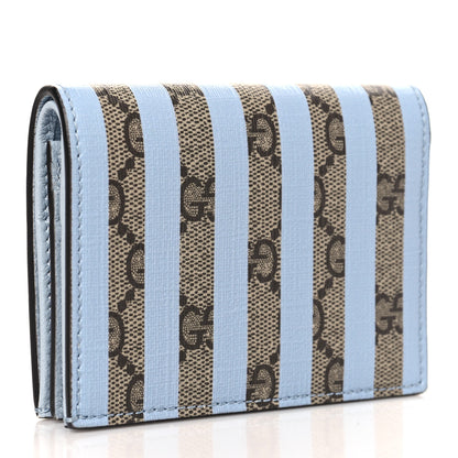 Gucci GG Supreme Monogram Vitello Eclipse Ice Cream Stripes Card Case Wallet Beige Ebony Paradise Cloud 3 of 7