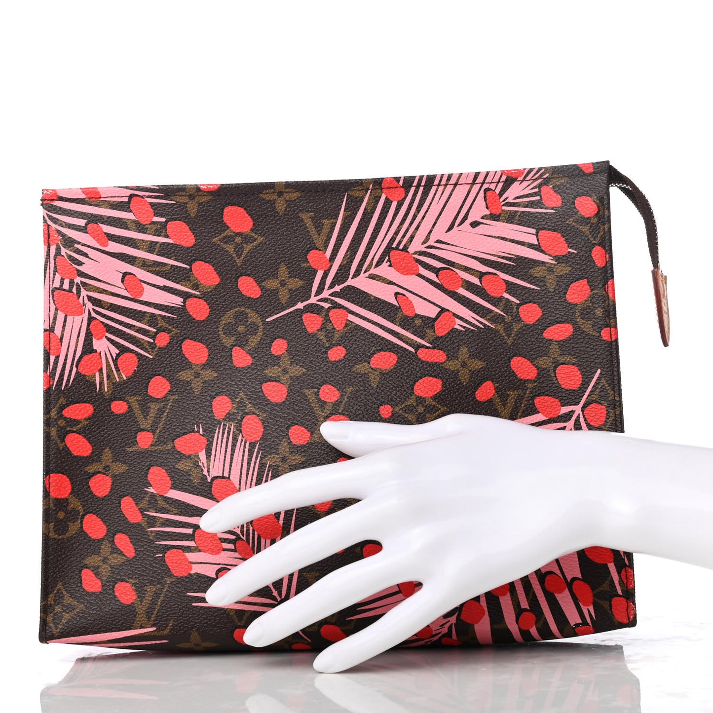 Monogram Jungle Dots Toiletry Pouch 26 Sugar Pink Poppy