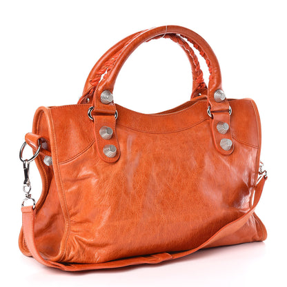 Balenciaga Agneau Giant 21 Silver Hardware City Mandarine 3 of 16