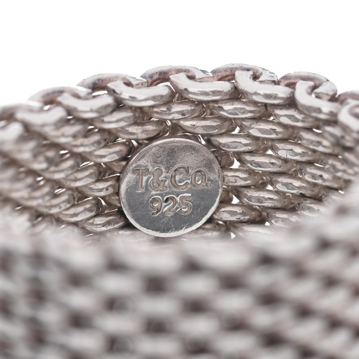 Sterling Silver Mesh Somerset Ring 56 7.5