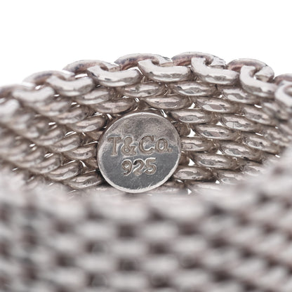 Tiffany Sterling Silver Mesh Somerset Ring 56 7.5 4 of 4