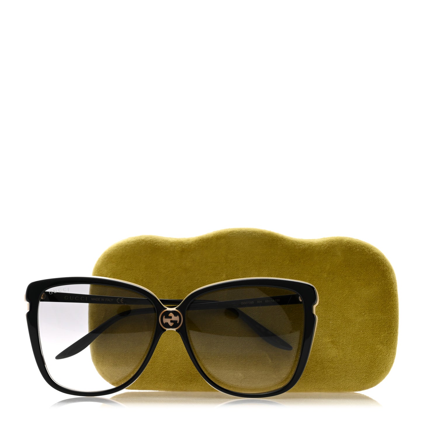 Acetate Square Frame GG0709S Sunglasses Black