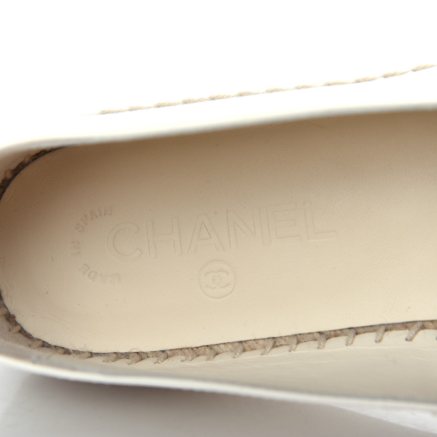 Lambskin CC Espadrilles 40 White