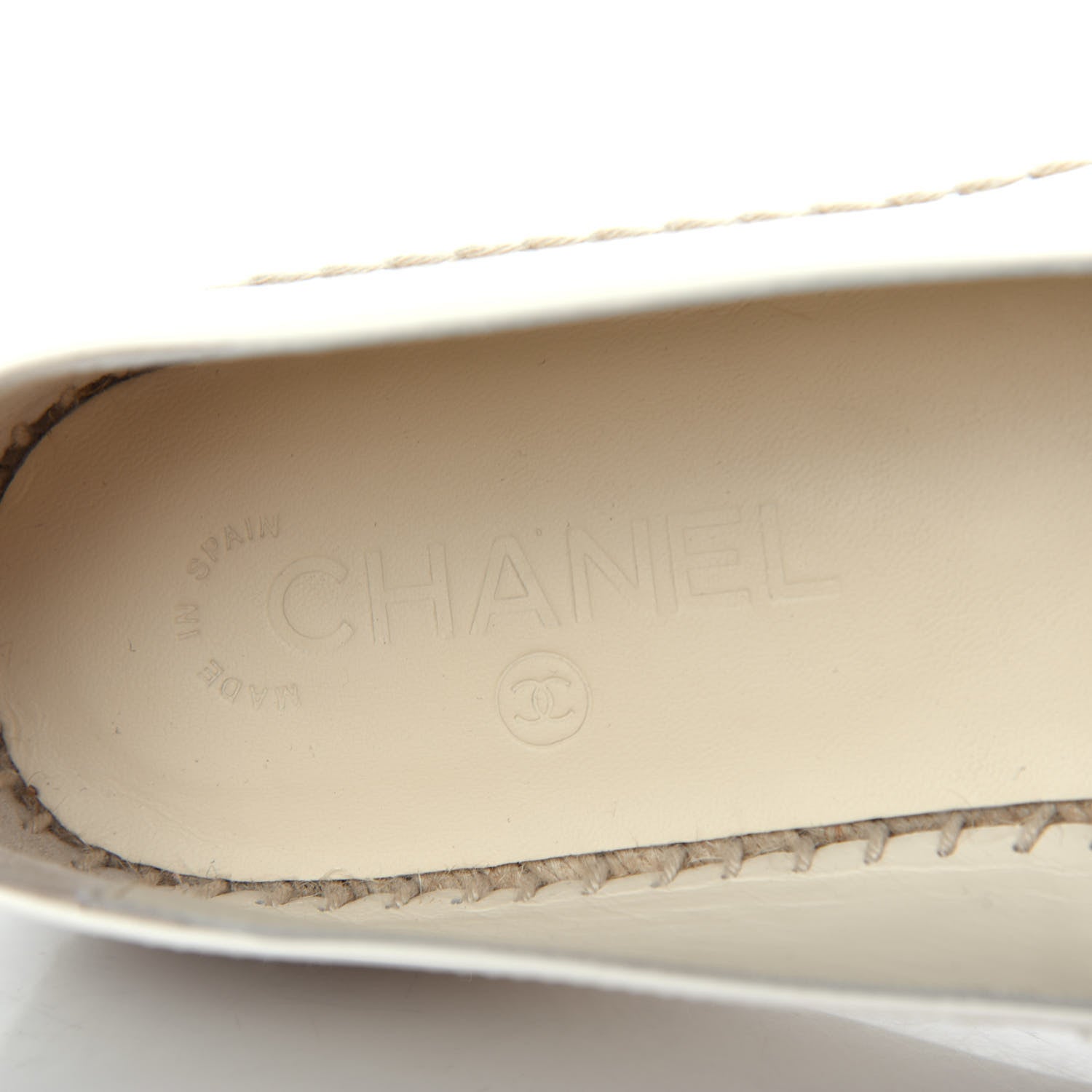 Chanel Lambskin CC Espadrilles 40 White 8 of 13