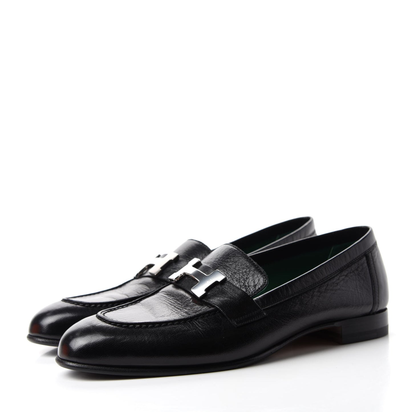Goatskin Womens Paris Loafers 37 Black
