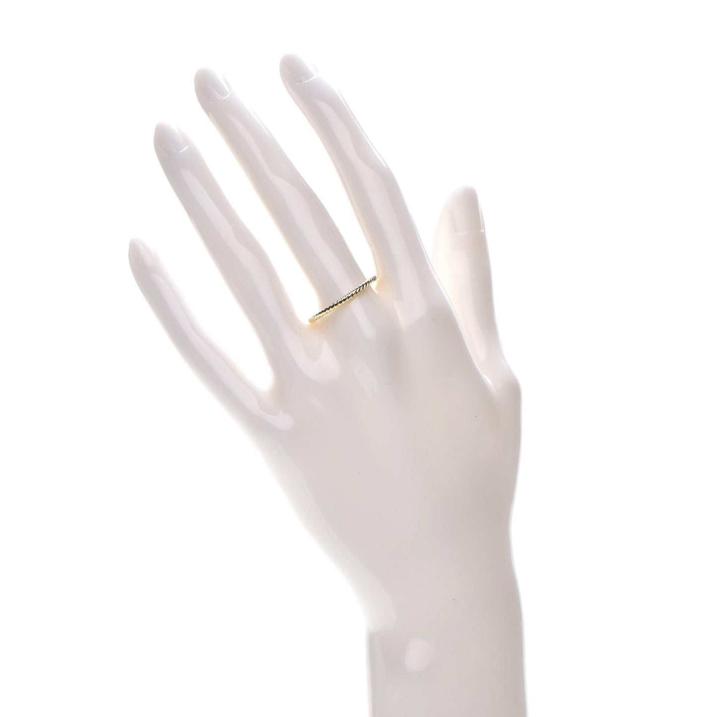 18K Yellow Gold 2mm Cable Band Ring 57 8