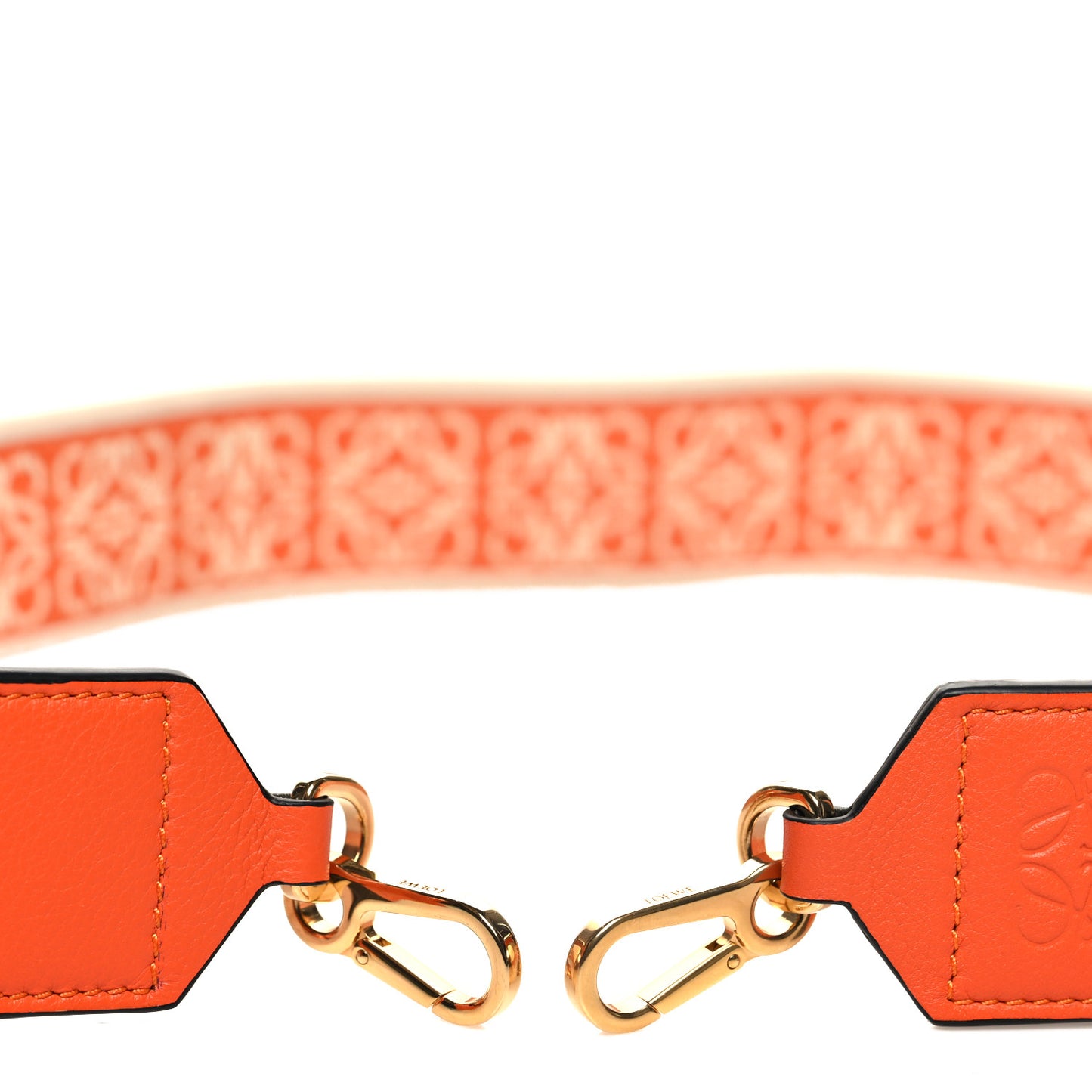 Calfskin Jacquard Anagram Strap Orange