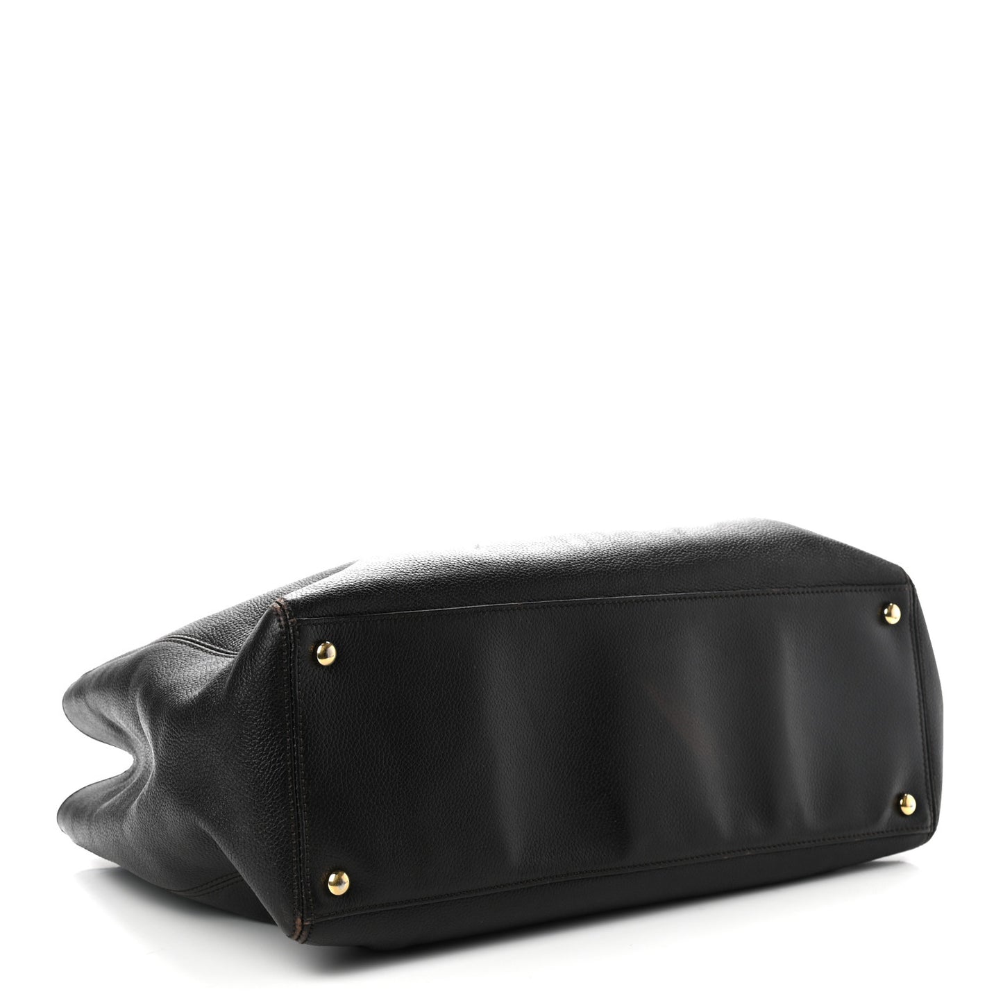 Calfskin Cerf Executive Shopper Tote Black