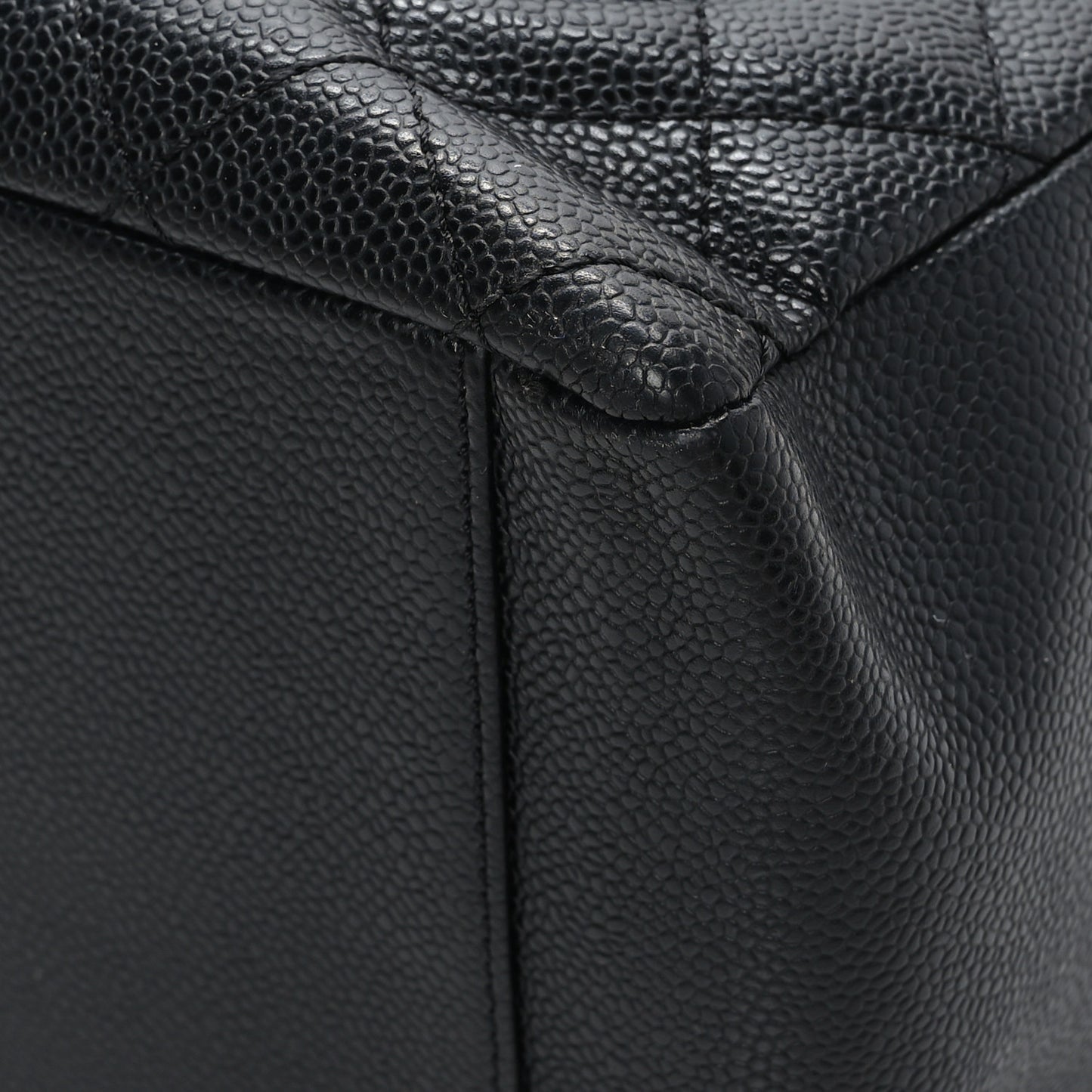 Caviar Quilted Grand Shopping Tote GST Black